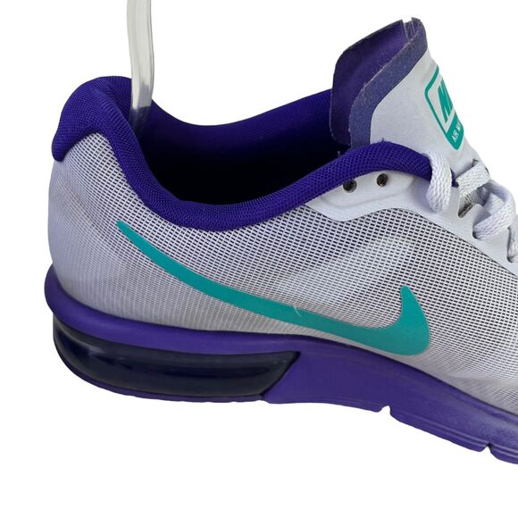 Nike Air Max Sequent 719916-504 Purple Teal Sneakers Lace Up Running Shoes sz 8 - Picture 3 of 16